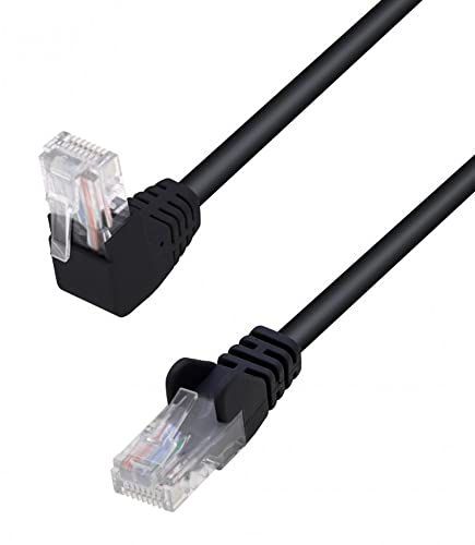 Techly Professional 363159 Cavo Di Rete Patch Connettore Angolato 90° Cca Cat. 5E Utp 2M Nero Nero
