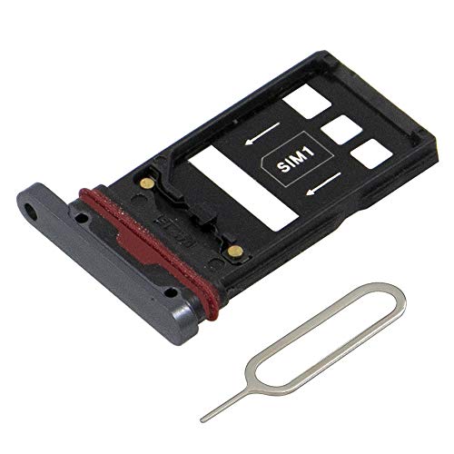 Mmobiel Doppio Vassoio Carta Sim Compatibile Con Huawei Mate 20 Pro 2018 - Porta Scheda Sim - Inclusa Guarnizione Di Gomma E Sim Pin - Nero