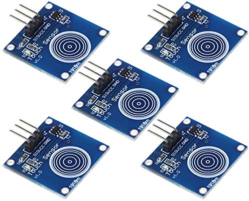 Tecnoiot 5Pcs Ttp223 Ttp223B Jog Digital Touch Sensor Capacitive Touch Switch Module