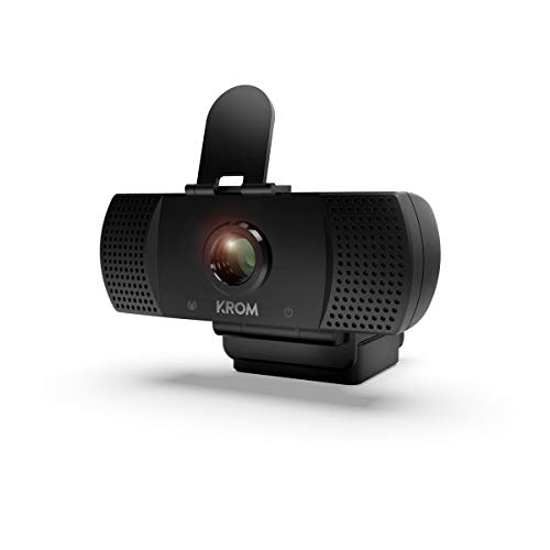 Krom Webcam -Nxkromkam- Videocamera Per Gaming 1080P, 30Fps, Microfono Integrato, Tripode Incluido, Treppiede Incluso Usb, Nero