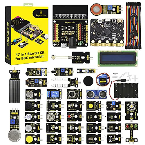Keyestudio Bbc Micro:Bit Kit Sensore 37 In 1 Con Display Led Di Rilevamento Del Movimento E Kit Base Bluetooth Impara La Programmazione Per Bbc Micro: