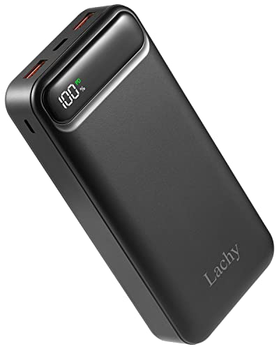 Lachy Power Bank 20000Mah Ricarica Rapida Usb C [20W Pd3.0 Qc3.0] Caricatore Batterie Portatile Ad Alta Capacità Con Schermo Led Per Iphone Samsung Xi