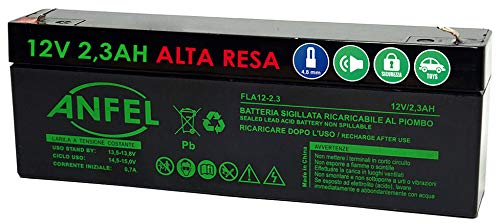 Batteria Piombo Ricaricabile 12V 2,2Ah 178X60X34Mm Per Antifurti Sirene E Allarmi 2Ah 2,3Ah