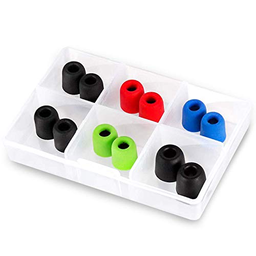 Klim Cuscinetti Per Auricolari - 12 Tappi Auricolari Antirumore In Schiuma Memory - Ricambi Per Cuffie In-Ear Estremamente Comodi - Isolamento Dai Rum