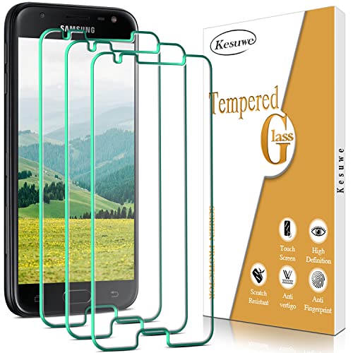 Kesuwe [3 Pezzi] Vetro Temperato Per Samsung Galaxy J3 2017, Galaxy J3 Mission, Galaxy J3 Prime, Galaxy J3 Emerge, Galaxy J3 Luna Pro, Galaxy J3 Eclip