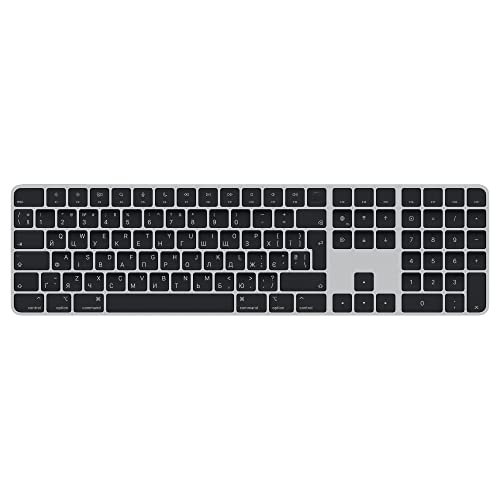 Apple Magic Keyboard Con Touch Id E Tastierino Numerico: Bluetooth, Ricaricabile. Compatibile Con I Computer Mac Con Chip Ucraino - Tasti Neri