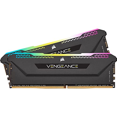 Corsair Cmh16Gx4M2Z3600C16 Vengeange Rgb Pro Sl 16Gb (2X8Gb) Memoria Desktop Rgb Ddr4 3600 C16 A Elevate Prestazioni Ottimizzata Amd, Nero