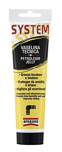 Arexons System Vaselina Tecnica 100 Ml, Lubrificante Paraffinico Bianco, Gel Lubrificante Che Riduce L'Attrito Ed Impedisce Il Bloccaggio, Grasso Di V
