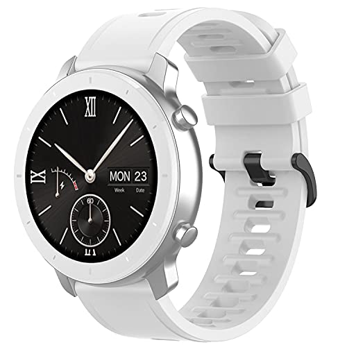 Braleto Cinturino Compatibile Con Amazfit Gtr 42Mm/Amazfit Gts/Amazfit Bip Lite/Bip, Cinturino Di Ricambio Da 20Mm Per Amazfit Gtr 42Mm (Bianca)