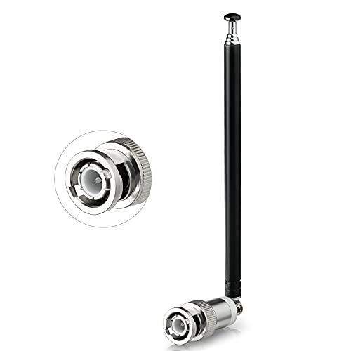 Bingfu Antenna Radio Fm Antenna Tv Antenna Telescopica Per Scanner A 5 Sezioni Connettore Bnc Antenna Radio Portatile Vhf Uhf Compatibile Con Jvc Pion
