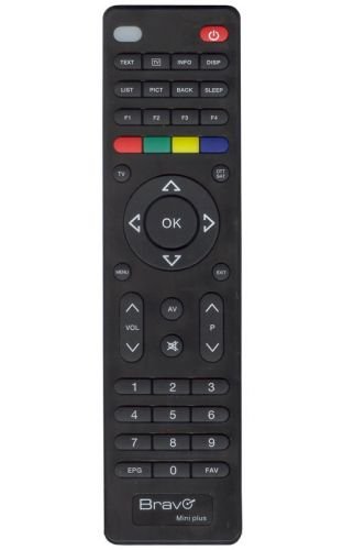 Bravo Mini Plus Telecomando Ir Wireless Dtt,Tv Pulsanti - Telecomandi (Dtt,Tv, Ir Wireless, Pulsanti, Nero