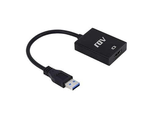 Adj Adattatore Usb 3.0-Hdmi M/F Bk Con Cavo