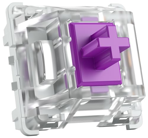 Glorious Gaming 120 Switch Kailh Per Tastiera Meccanica (Viola) - Tattili E Lisci, Forza Di Attuazione 50 Gf, Switch Pro, A 3 Pin, Compatibili Con Smd