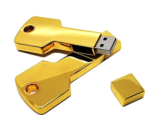 Ulticool - Chiave Oro Metallo 8 Gb - Gold Key Metal - Chiavetta Pendrive - Memoria Archiviazione Dei Dati - Usb Flash Pen Drive Memory Stick