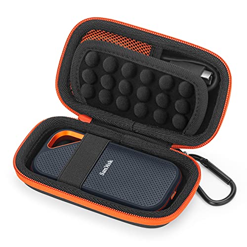 Yinke Custodia Rigida Per Ssd Esterno Portatile Sandisk Extreme Pro/Sandisk Extreme Da 500 Gb, 1 Tb, 2 Tb, Custodia Da Viaggio (Arancione)