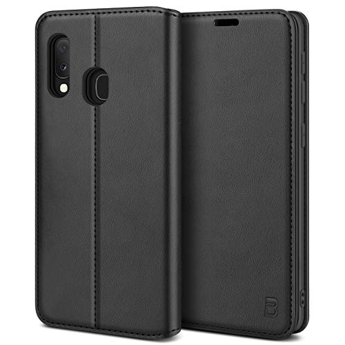 Bez Cover Samsung A20E, Custodia Compatibile Per Samsung Galaxy A20E, Protettiva Portafoglio In Pelle Con Porta Carta Di Credito, Kick Stand, Chiusura