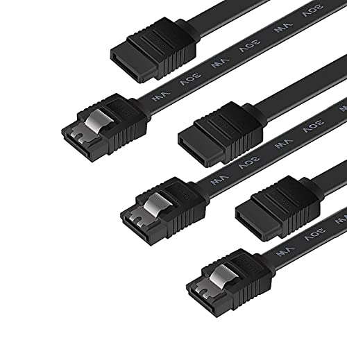 Benfei - Cavo Sata Iii, Confezione Da 3 Cavi Sata Iii, 6 Gbps, Cavo Dati Hdd Sdd Dritto Con Chiusura Di Bloccaggio, 45,7 Cm, Per Hard Disk Sata, Ssd,