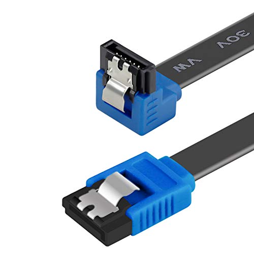 Benfei Cavo Sata Iii, Cavo Sata Iii 6Gbps 90 Gradi Ad Angolo Retto Con Chiusura Di Bloccaggio 45,7 Cm Per Sata Hdd, Ssd, Driver Cd, Masterizzatore Cd
