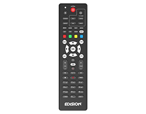 Edision Telecomando Universale Edi-Rcu 3 Learn Os, Originale, Programmabile, 2In1 Tv E Ricevitore, Picco, Nano T265+, Ping, Proton, Piccollino, Piccol