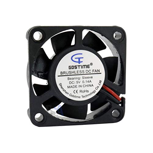 Gdstime Ventola 40Mm 40X40X10 5V Dc Air Fan 0,14A 4Cm 2 Fili (+/-) Raffreddamento 40 Mm X 10 Mm