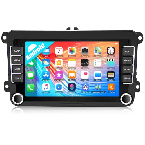 Camecho Autoradio 2 Din Per Vw Android Autoradio Bluetooth Con 7 Pollici Hd Touch Screen Supporta Navigazione/Am Ricevitore/Fm Radio Per Passat Golf J
