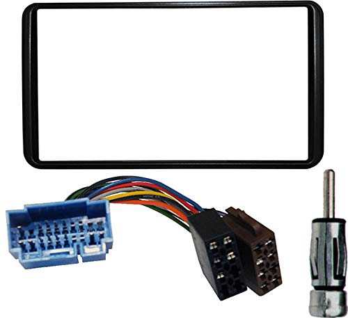 Kit Mascherina Autoradio 2 Din Connettore Iso Adattatore Antenna. Perfect Fict.