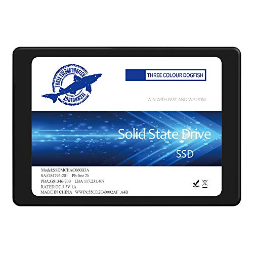 Dogfish Ssd 64Gb Sata3 2.5 Inch Unità A Stato Solido Interne Drive Disk Interno7Mm Height High Speed Ssd (2.5"-Sata3 64Gb)