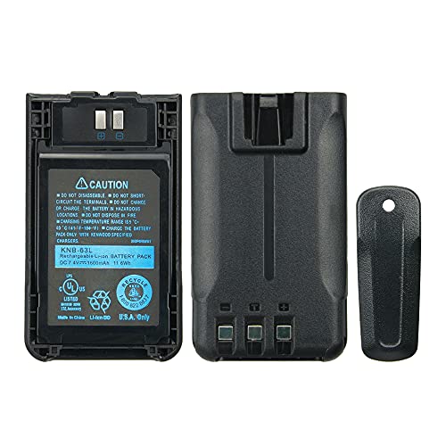 Knb-63L Batteria Di Ricambio Per Kenwood Th-K20A Th-K20E Th-K40A Tk-2000 Tk-3501 Tk-U100 Batteria Agli Ioni Di Litio Per Radio Bidirezionali Con Clip 