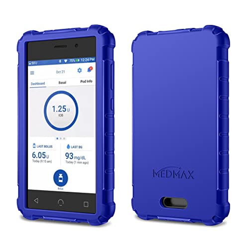 Medmax Silicone Custodia Per Omnipod Dash Pdm (Personal Diabetes Manager), Protettiva Antiurto Leggera Cover Con Cornice Rialzata Per Omnipod Dash Dev