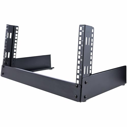 Startech.Com Rack 19" 4U Aperto Da Tavolo, Rack A 2 Montanti Autoportante Per Apparecchiature Di Rete/Patch Panel/Dati/Av/It/Studio/Computer Fino A 30