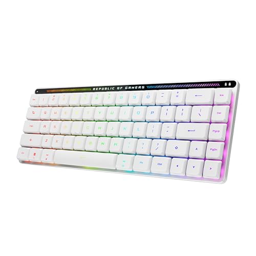 Asus Rog Falchion Rx Low Profile Tastiera Meccanica Wireless, Moonlight White - Layout Ita