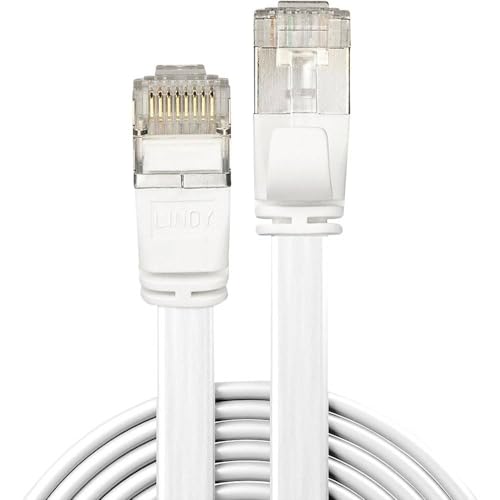 Lindy Cavo Di Rete Flat U/Ftp Cat.6A Bianco, 0,3M