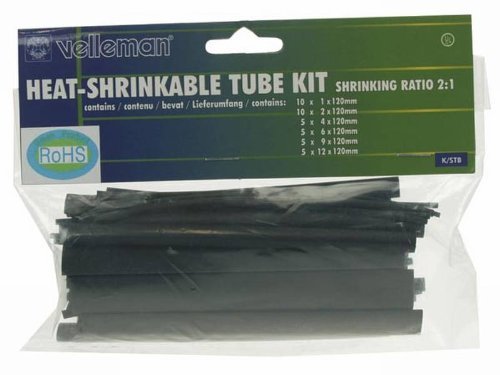 Velleman K/Stb Set Guaine Termorestringenti Nere - 40 Pezzi