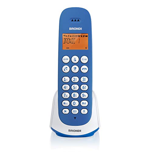 Brondi Adara Telefono Cordless, Azzurro/Bianco