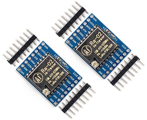 Tecnoiot 2Pcs Sx1278 Lora 433Mhz Ra-02 Wireless Spread Spectrum Transmission Socket Ra02