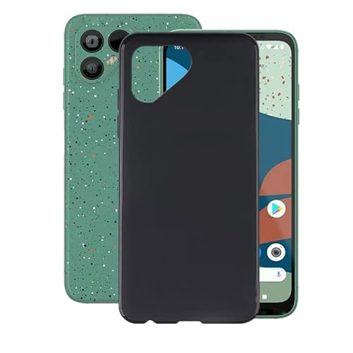 Aqgg Custodia Per Fairphone 4 (6.30 Pollici) Cover, Black Protettivo Sottile Morbido Silicone Custodia Protezioni Skin Bumper -Black