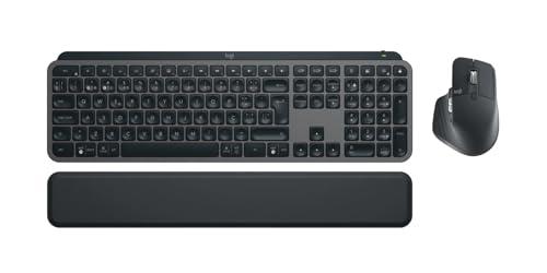 Logitech Mx Keys S Combo: Mx Master 3S, Mx Keys S & Mx Palm Rest - Grafite, Layout ‎Portoghese Qwerty
