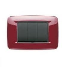 Vimar 20683/04 - Placca Round 3M Rosso Imperiale Metal