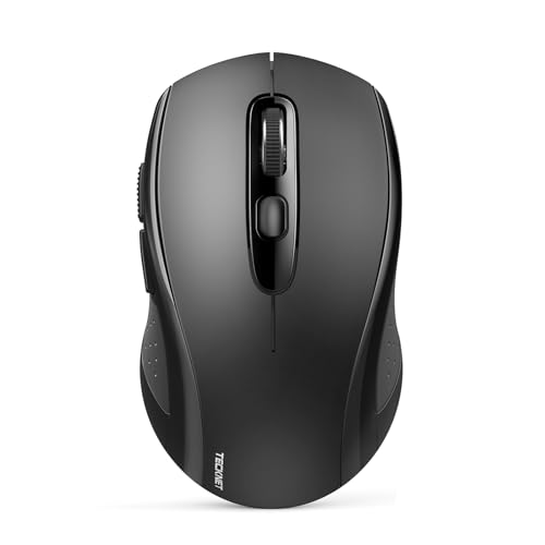 Tecknet Mouse Bluetooth 5.0 E 3.0, 3 Modalità, Mouse Ottico Portatile Wireless 2.4G Con Ricevitore Usb Nano, 4000 Dpi Per Laptop, Macbook, Pc, Windows