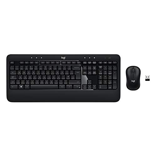 Logitech Advanced Combo Kit Mouse E Tastiera, Layout Inglese Qwerty, Nero
