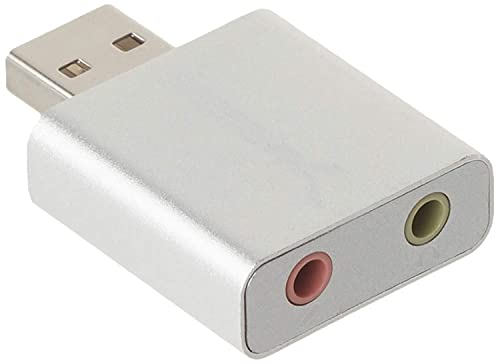 Sabrent Scheda Audio Usb Cuffie E Microfono Per Mac E Windows, Adattatore Audio Presa Usb, Plug & Play, Nessun Driver Necessario [Alluminio Grigio] (A
