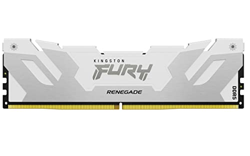 Kingston Fury Renegade Ddr5 Argento/Bianco Xmp 16Gb 7600Mt/S Cl38 Dimm Memoria Gaming Per Computer - Kf576C38Rw-16