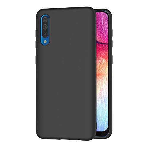 Aicek Cover Per Samsung Galaxy A50, Cover Samsung Galaxy A50 Nero Silicone Case Molle Di Tpu Sottile Custodia Per Samsung Galaxy A50 (6.4 Pollici)