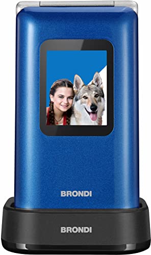 Brondi Chi Parla Amico Prezioso Cellulare Dual Sim Per Aziani Colore Blue Metal