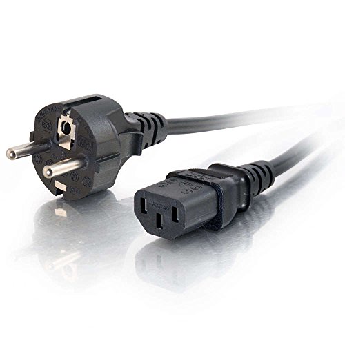 C2G 88544 Cavo Di Alimentazione 3M (Da Iec320C13 A Cee 7/7) 9 Piedi Kettle Lead Strom Cord, Nero