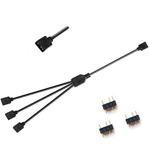 Nmd&Lr Cavo Di Prolunga Della Scheda Madre Del Computer, Cavo Di Prolunga Dell'Interfaccia Rgb, Hub Connettore 12V Rgb 4-Pin / 5V Argb 3-Pin 1-4/1-5
