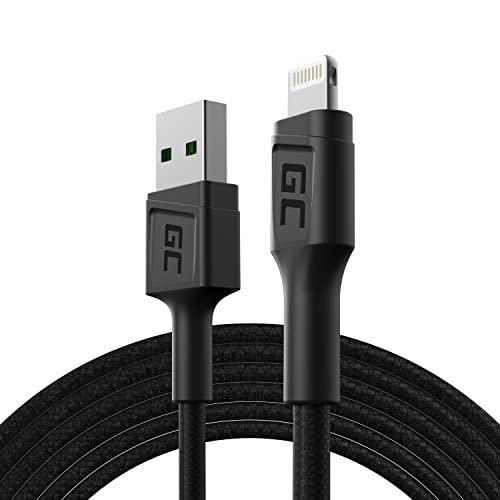Green Cell Cavo Usb-A - Lightning 2M Cavo Di Ricarica Noir Compatibile Con Apple Iphone 14 13 12 11 Se Pro Max X Xr Xs Max 8 7 Plus 6 6S 5 5C Plus | I