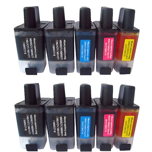 10 X Cartucce Compatibile Per Brother Lc900 Lc950 (4X Nero + 2X Ciano + 2X Magenta + 2X Giallo) Brother Dcp-110C / Mfc-210C / Dcp-310Cn / Mfc-410Cn /