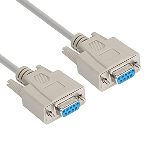 Cablepelado - Cavo Seriale Rs232 Db9 Femmina - Db9 Femmina, 1,8 Metri, Colore Grigio