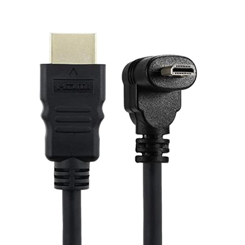 Jser Xiwai Up - Cavo Da Micro Hdmi A Hdmi Maschio Hdtv Ad Angolo Di 90 Gradi, Per Cellulare, Tablet E Fotocamera